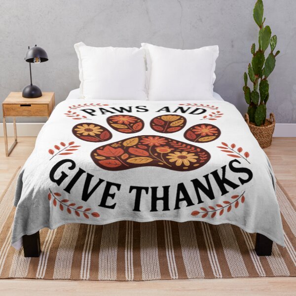 Item preview, Paws And Give Thanks Dog Paw Floral Thanksgiving Day Autumn designed and sold by CraftyCuttable.