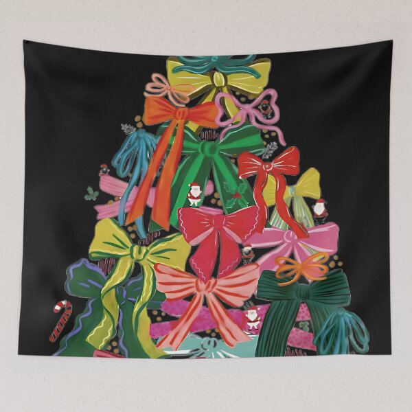 Item preview, Colorful Christmas Bow Tree Shirt – Festive Ribbon Tree Holiday Design designed and sold by NakanoChikaoco1.