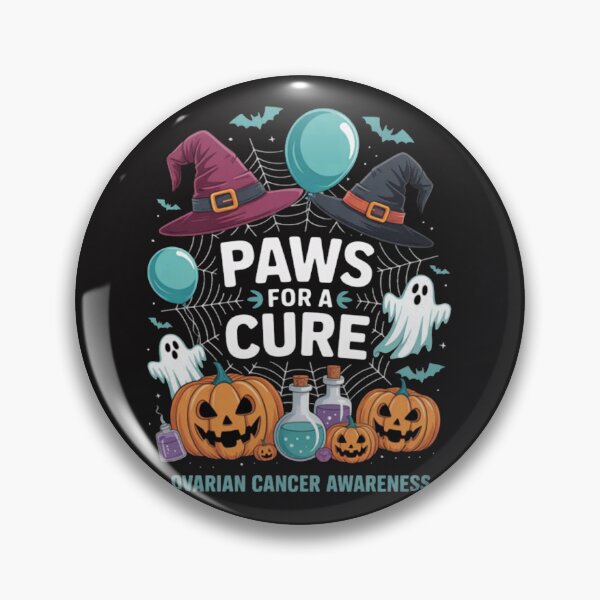 Item preview, Paws For A Cure Ovarian Cancer Awareness Halloween designed and sold by CraftyCuttable.
