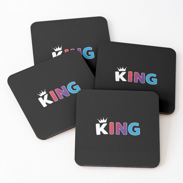 Item preview, KING – Minimalist Colorful Typography Design with Crown and Gradient Letters designed and sold by PixelVibe782.