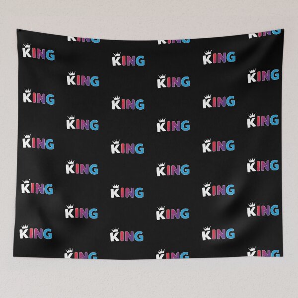 Item preview, KING – Minimalist Colorful Typography Design with Crown and Gradient Letters designed and sold by PixelVibe782.