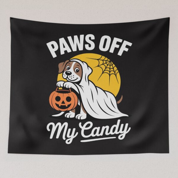 Item preview, Paws Off My Candy Ghost Spaniel Costume Halloween designed and sold by CraftyCuttable.