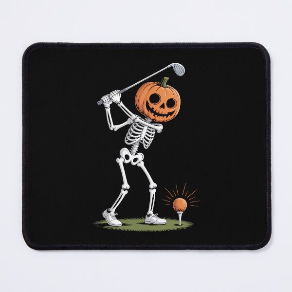 Item preview, Pumpkin Skeleton Playing Golf Matching Halloween designed and sold by HellD3vil-Art.