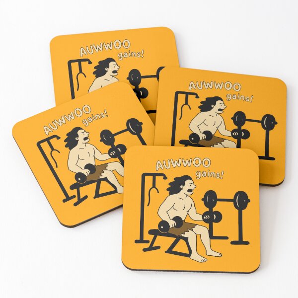 Item preview, AUWWOO Gains – Funny Caveman Lifting Design designed and sold by HAIDR..