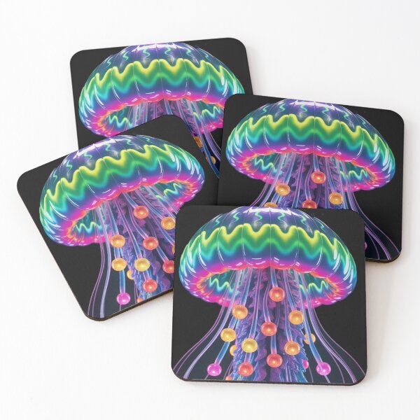 Item preview, Pop Art: Neon Jellyfish designed and sold by halibutgoatramb.