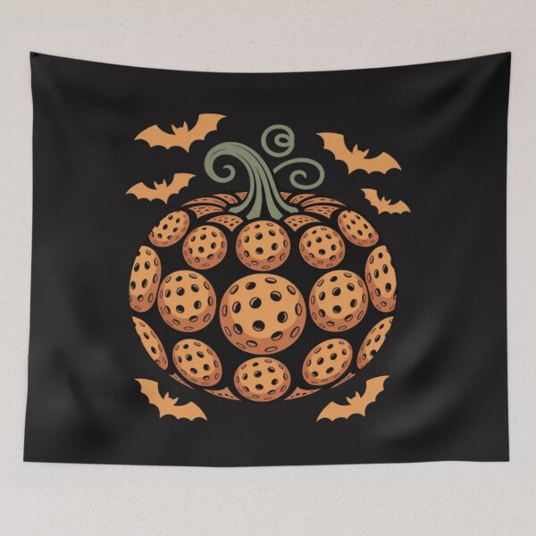 Item preview, Pickleball Pumpkin Happy Halloween Day designed and sold by CraftyCuttable.
