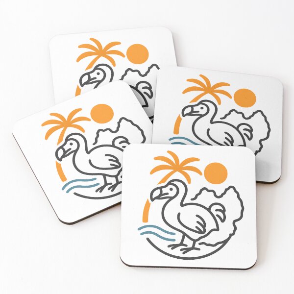 Item preview, Mauritius Dodo – Minimalist Tropical Badge (Transparent Background) designed and sold by InkMalinois.