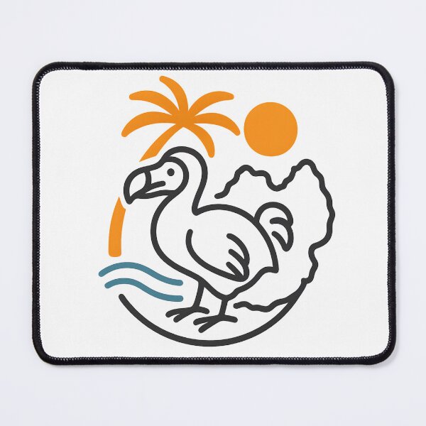 Item preview, Mauritius Dodo – Minimalist Tropical Badge (Transparent Background) designed and sold by InkMalinois.