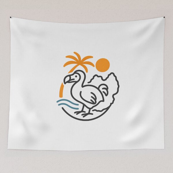 Item preview, Mauritius Dodo – Minimalist Tropical Badge (Transparent Background) designed and sold by InkMalinois.