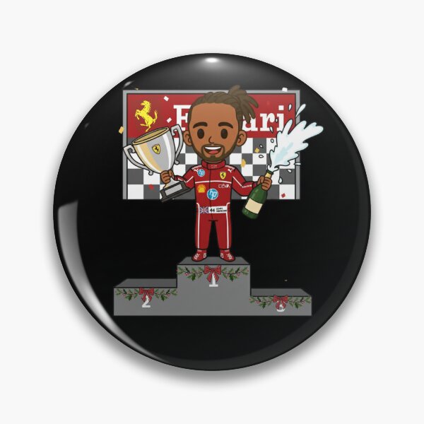 Artikelvorschau, Lewis Hamilton Weihnachtsthema Formel 1 Rennen 2025 Aufkleber für F1-Fans entworfen und verkauft von Pink Polar F1.