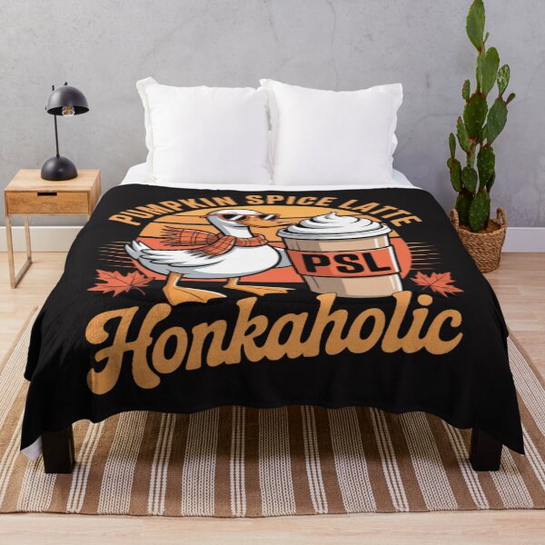 Item preview, Pumpkin Spice Latte Honkaholic Goose Autumn Coffee designed and sold by CraftyCuttable.
