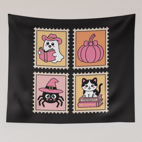 Item preview, Reading Cowgirl Ghost Halloween Pumpkin Stamp designed and sold by CraftyCuttable.