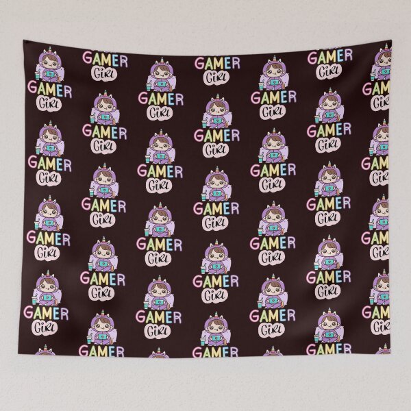 Item preview, Cute Gamer Girl Unicorn – Kawaii Gaming Art designed and sold by LullaBaby.