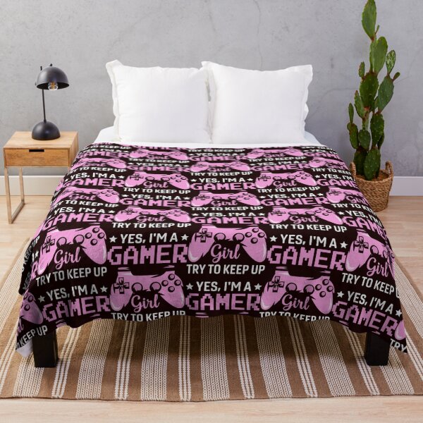 Item preview, Funny Yes I_m A Gamer Girl Try To Keep Up Gaming For Girls Fitted designed and sold by LullaBaby.