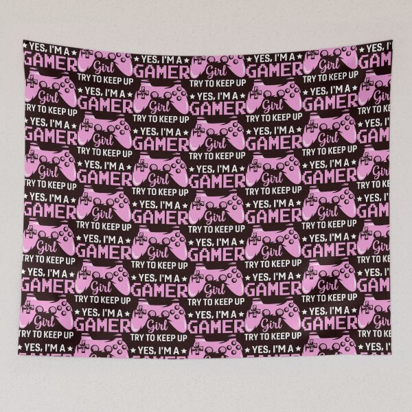 Item preview, Funny Yes I_m A Gamer Girl Try To Keep Up Gaming For Girls Fitted  designed and sold by LullaBaby.