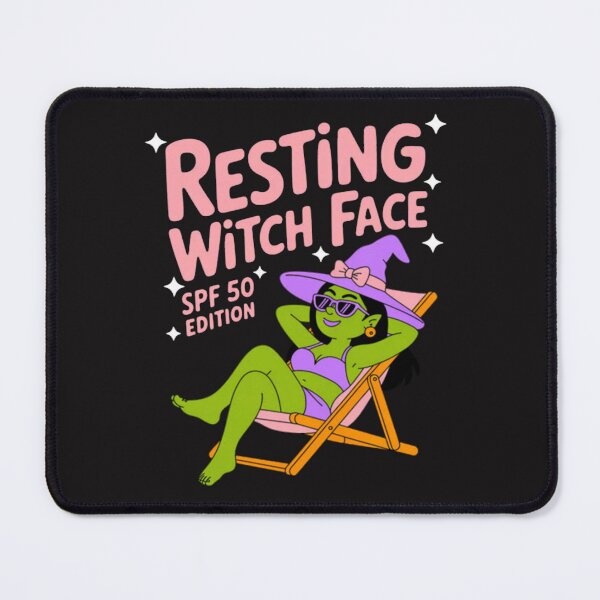 Item preview, Resting Witch Face SPF 50 Summerween Witch designed and sold by CraftyCuttable.