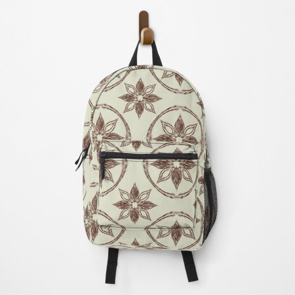 Item preview, Brown silk floral pattern fabric designed and sold by Toyney.