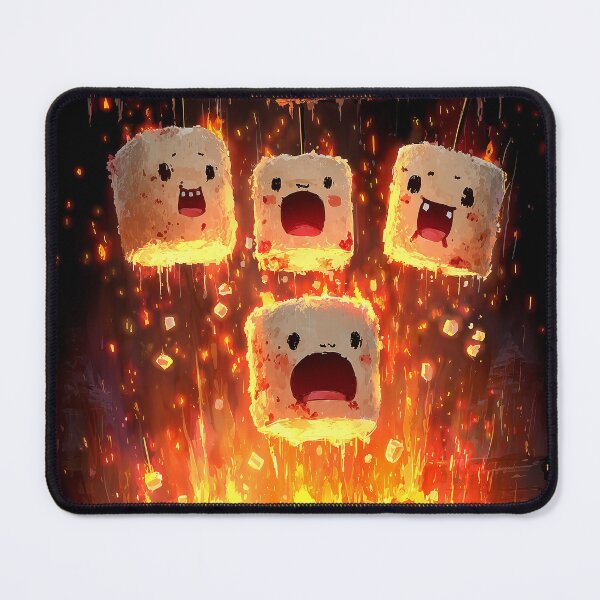 Item preview, melted_marshmallows_roasting_over_fire_cartoon-helloween designed and sold by DualEnergy.