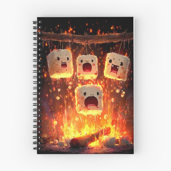 Item preview, melted_marshmallows_roasting_over_fire_cartoon-helloween designed and sold by DualEnergy.