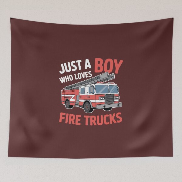 Item preview, Just a Boy Who Loves Firetrucks designed and sold by jkrphoto.