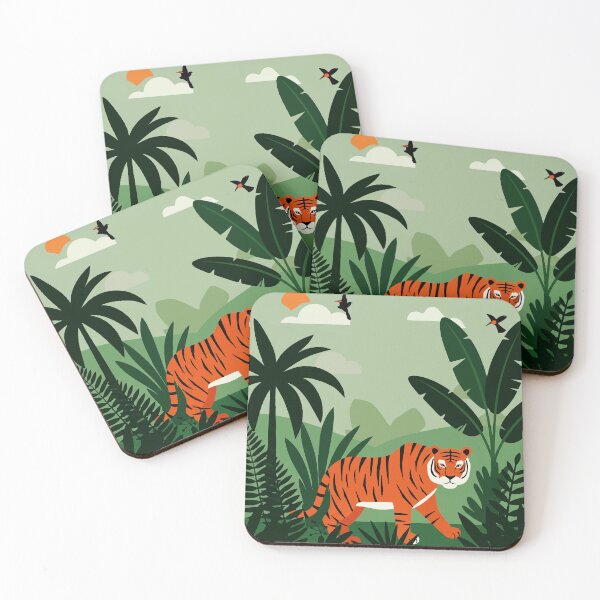 Item preview, A tiger in a tropical  forest  designed and sold by Design4uStudio.