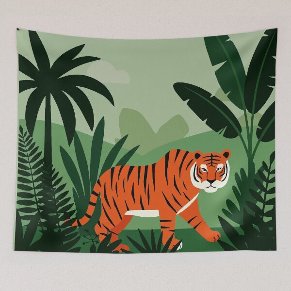 Item preview, A tiger in a tropical  forest  designed and sold by Design4uStudio.