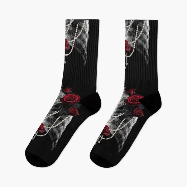 Item preview, Gothic Ribcage and Roses Print – Dark Romantic Skeleton designed and sold by Olhapro.
