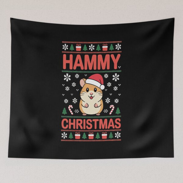 Item preview, Hamster Ugly Christmas Sweater Hammy Christmas designed and sold by VladoZork.