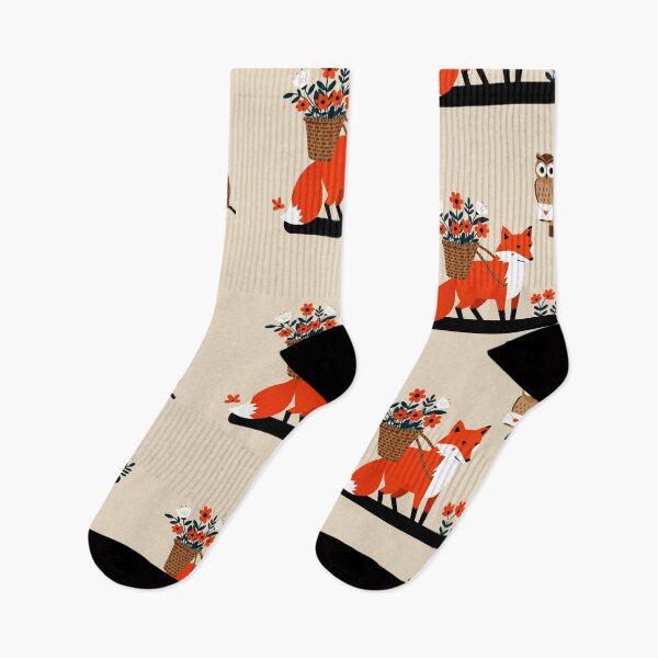Item preview, Illustration of a fox and an owl designed and sold by Design4uStudio.