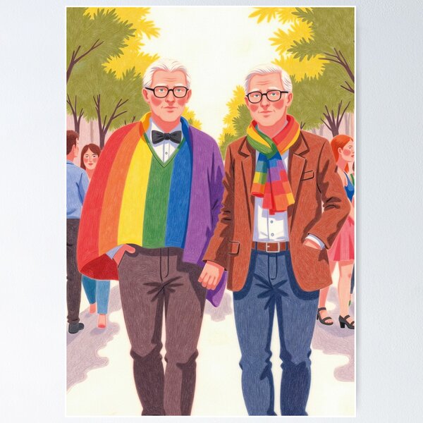 Item preview, gay couple, Love Parade designed and sold by Mauswohn.