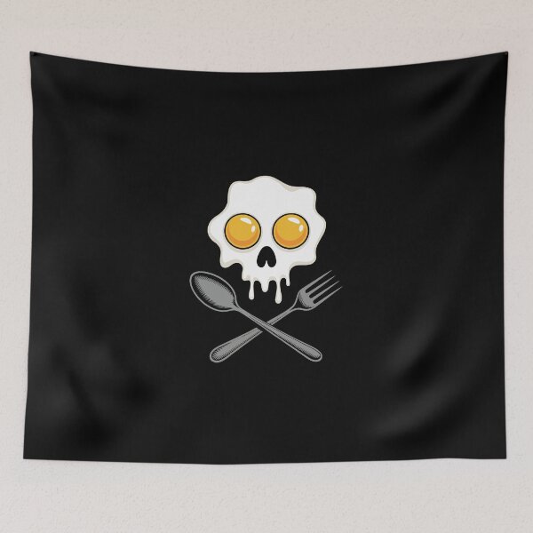 Item preview, Egg Skull with Cutlery designed and sold by jkrphoto.