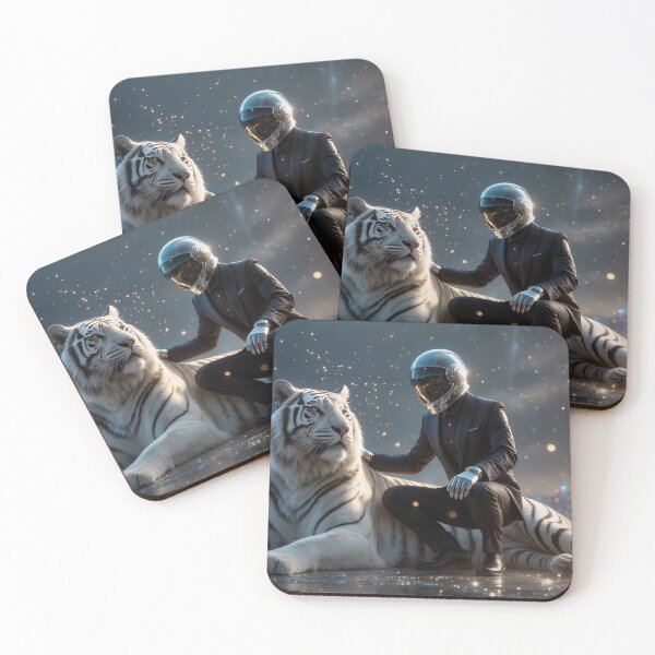 Item preview, Lucan Calder and Starborn - Celestial Bond - The Astronaut and the White Tiger designed and sold by Artfully Entertained.