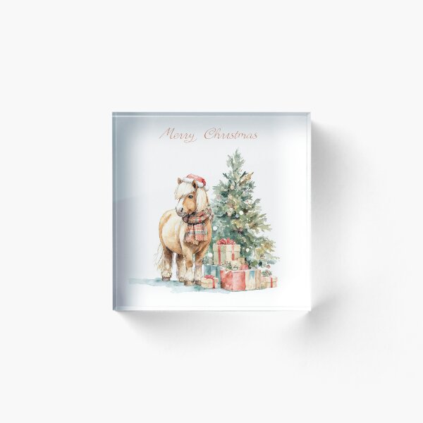 Item preview, Christmas Pony Illustration for Festive Home Decor and Gift Displays designed and sold by Kartepenok.