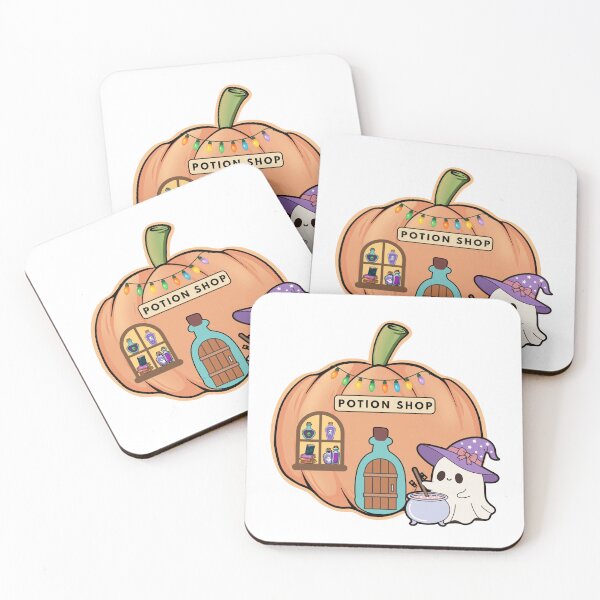 Item preview, Pumpkin Potion Shop – Cute Pastel Halloween Sticker designed and sold by SBrushbox.