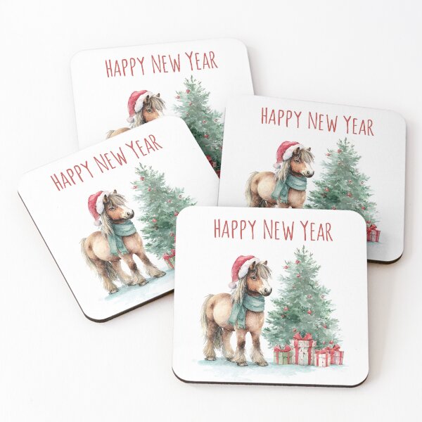 Item preview, New Year Pony Illustration – Holiday Decor with 2026 Year of the Horse Symbol designed and sold by Kartepenok.