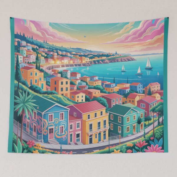 Item preview, Сoastal town of Valparaíso, Chile. designed and sold by Lilashakti ⭐️ ⭐️ ⭐️ ⭐️ ⭐️.