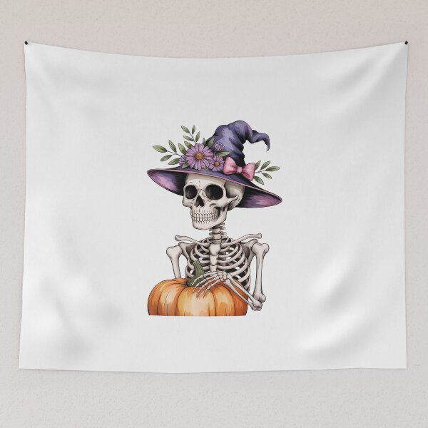 Item preview, Skeleton Witch with Pumpkin designed and sold by jkrphoto.