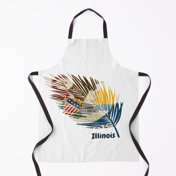 Item preview, Abstract Illinois Flag – Feather Shape Design designed and sold by ArteJorge48.