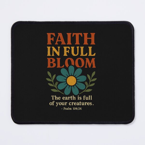 Item preview, Faith in Full Bloom, Psalm 104:24 Floral Design, Christian Nature Art designed and sold by NaphDesigns.