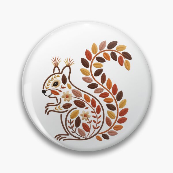 Item preview, Embroidered Floral Squirrel  designed and sold by jkrphoto.