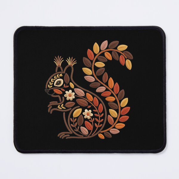 Item preview, Embroidered Floral Squirrel  designed and sold by jkrphoto.