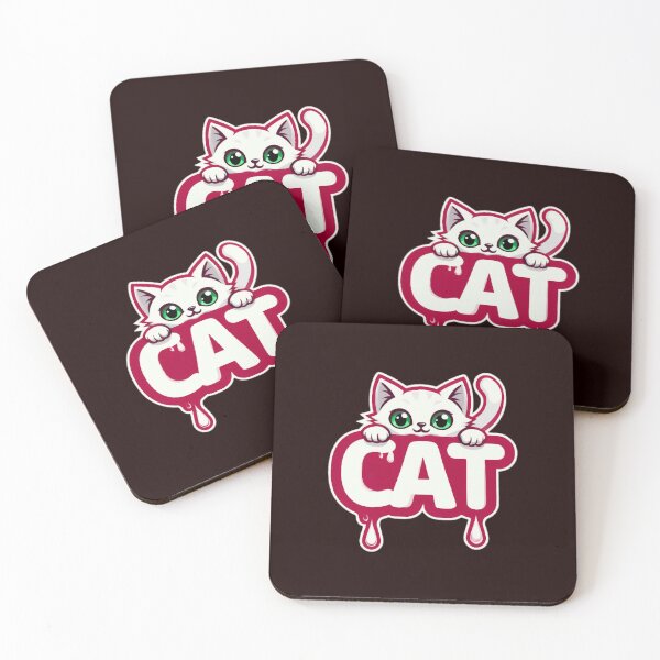 Item preview, Amazed white cat designed and sold by VycMerch.
