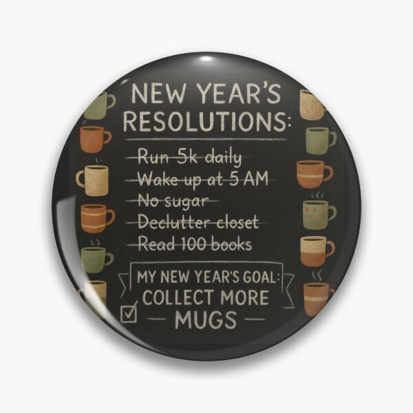 Item preview, New Year’s Resolutions – Funny Coffee Mug Collector Design designed and sold by Ombrya.