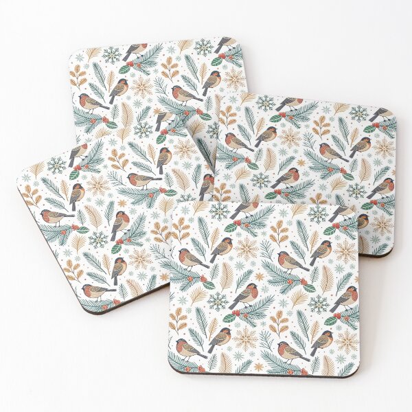 Item preview, Winter Birds on Pine Branches designed and sold by Shuga-Design.