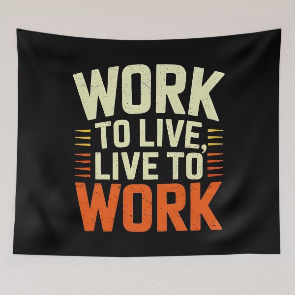 Item preview, Bold Retro Letters Expressing the Work-Life Paradox designed and sold by SplashTastic.
