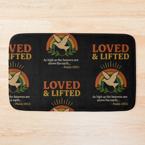 Item preview, Loved & Lifted, Dove and Rainbow Design, Psalm 103:11 Christian Art designed and sold by NaphDesigns.