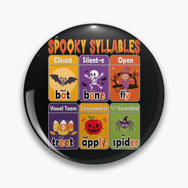 Item preview, Spooky Syllables Teacher Funny Halloween Educational designed and sold by Patchina.