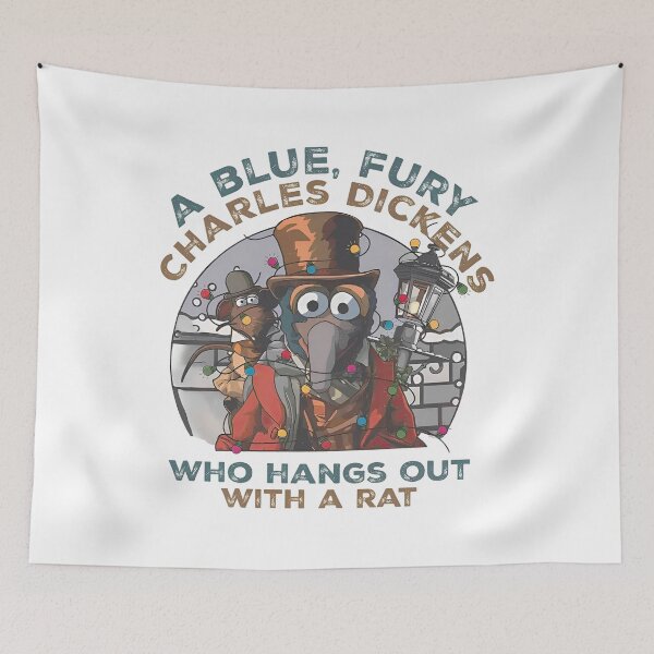 Item preview, A Blue Furry Charles Dickens Who Hangs Out With A Rat - The Muppet Christmas Carol Gonzo & Rizzo The Rat designed and sold by Haupalette.