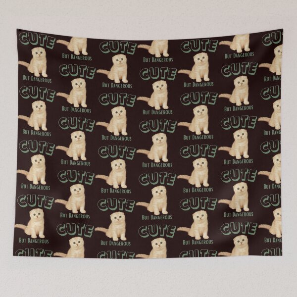 Item preview, Cute But Dangerous - Green Kitty - Crazy Cat designed and sold by VycMerch.