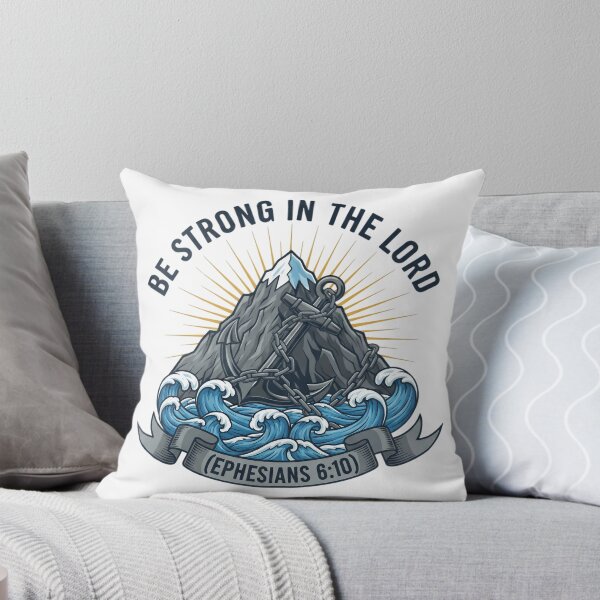 Item preview, Christian Mountain Anchor Faith Verse Art - Be Strong in the Lord. designed and sold by loveandlightrb.